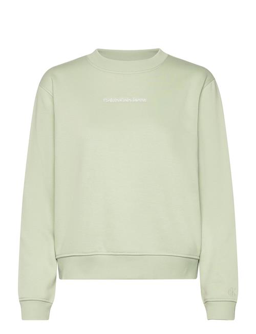 Se Calvin Klein Jeans Institutional Crew Neck Calvin Klein Jeans Green ved Booztlet