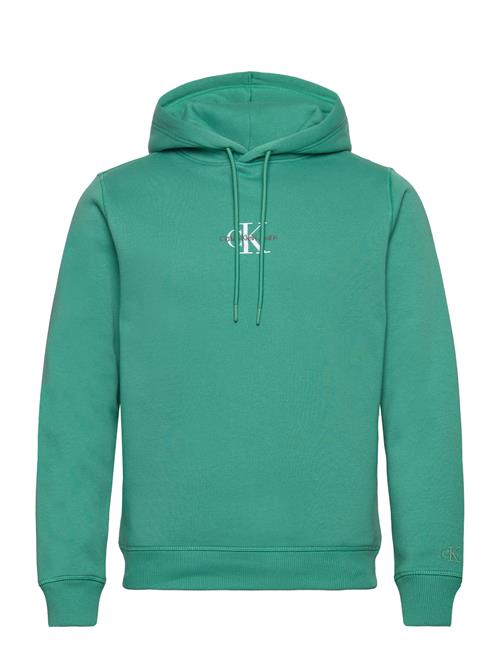 Se Calvin Klein Jeans Monologo Hoodie Calvin Klein Jeans Green ved Booztlet