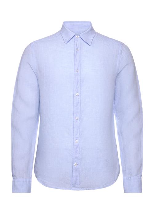 J. Lindeberg Slim Ls Linen Melange Shirt J. Lindeberg Blue