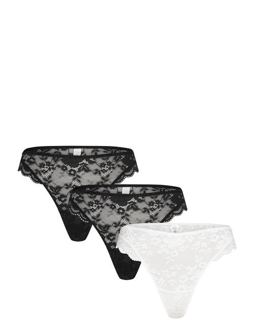 Lindex Brief Thong Reg Iris Lace Back Lindex Black