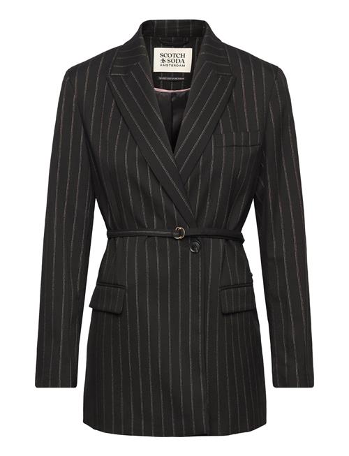 Se Scotch & Soda Lurex Pinstripe Db Blazer Scotch & Soda Black ved Booztlet