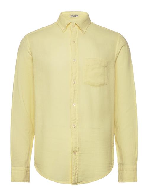 GANT Reg Cotton Linen Texture Shirt GANT Yellow