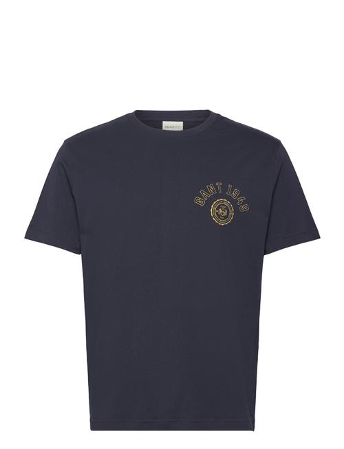 Se GANT Garment Washed Tshirt GANT Navy ved Booztlet