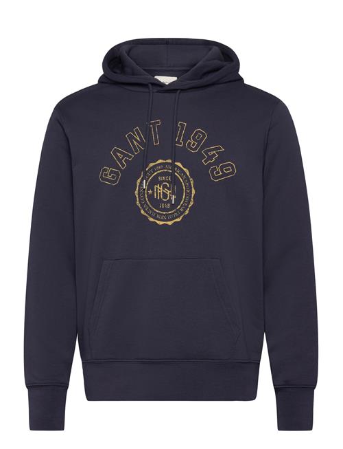 Se GANT Graphic Hoodie GANT Navy ved Booztlet