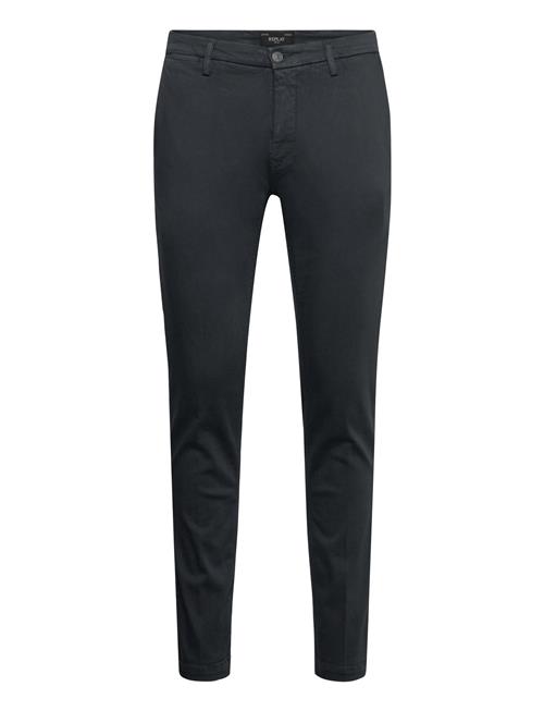 Replay Zeumar Trousers Slim Hyperchino Color Xlite Replay Navy