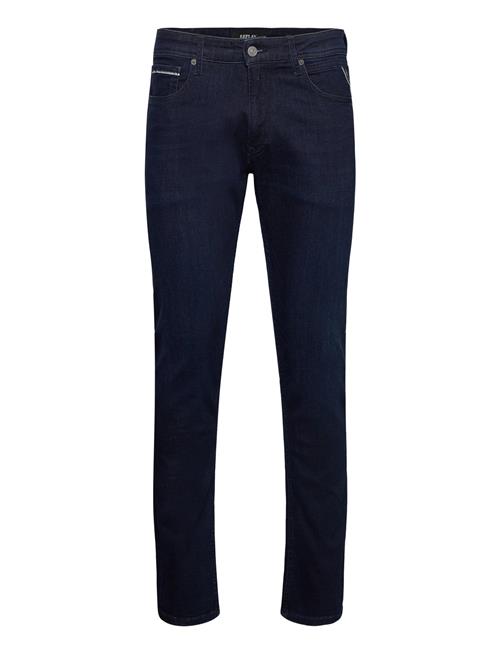 Se Replay Grover Trousers Straight 99 Denim Replay Navy ved Booztlet