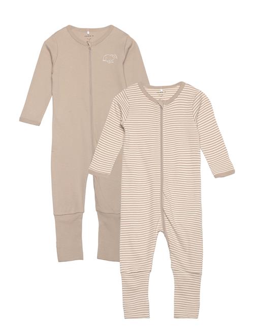 name it Nbnnightsuit 2P Zip Ff Y/D Core 2 Noos Name It Beige