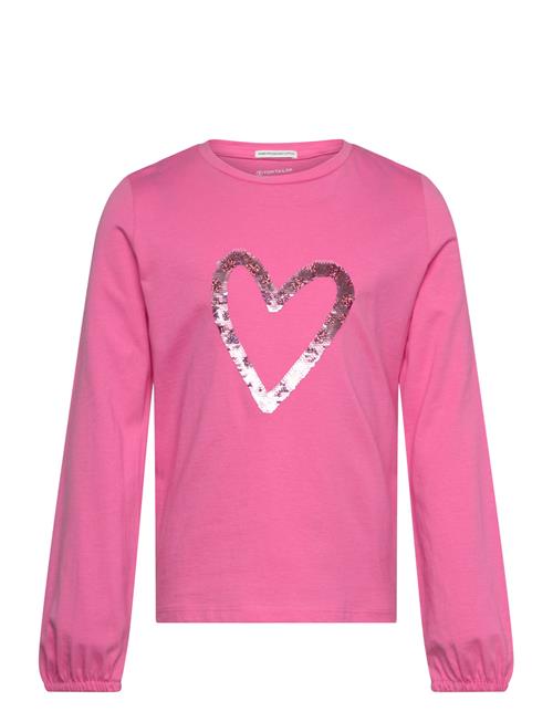 Se Tom Tailor Reversible Sequins Longsleeve Tom Tailor Pink ved Booztlet