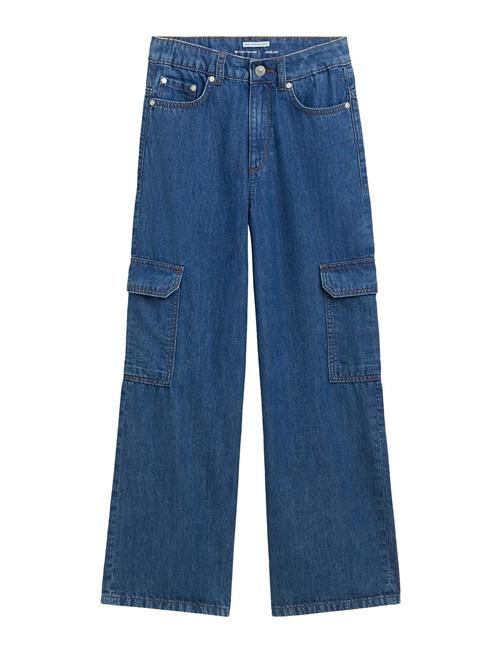 Se Tom Tailor Wide Leg Cargo Denim Pants Tom Tailor Blue ved Booztlet