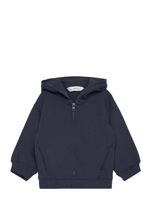 Mango Hoodie Cotton Sweatshirt Mango Navy