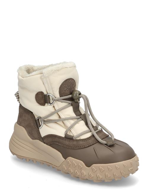 Moriah Range Mid Warm Lined Waterproof Snow Boot Natural Woven Timberland Beige