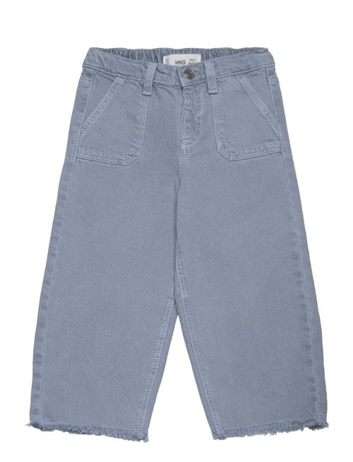 Mango Frayed Hem Culotte Jeans Mango Blue