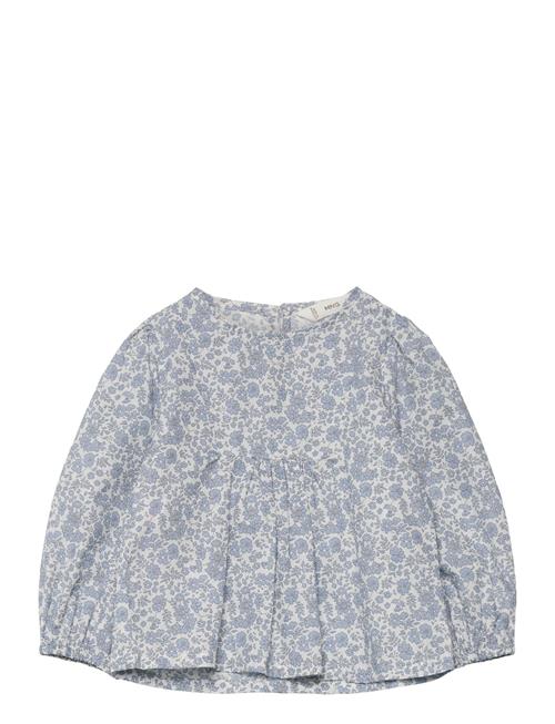 Mango Floral Print Blouse Mango Blue