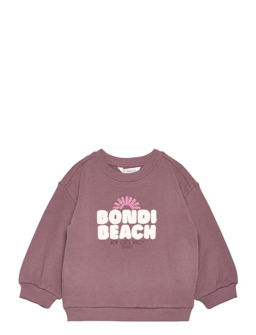 Mango Embroidered Message Sweatshirt Mango Pink