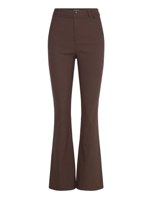 Se Minus Mscarma Flared Graphic Pants Minus Brown ved Booztlet