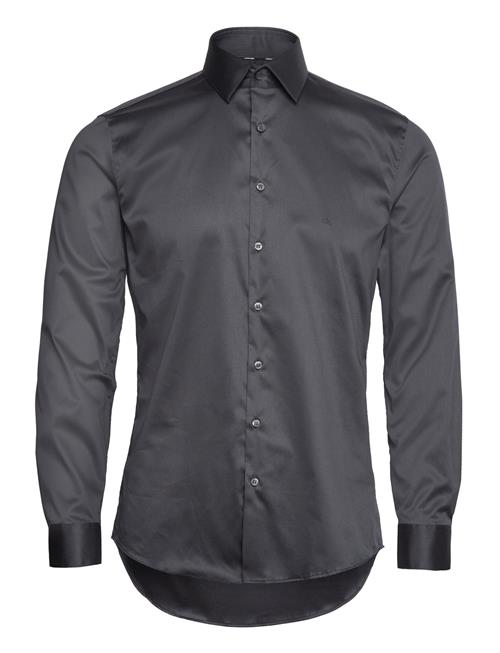 Calvin Klein Evening Rich Twill Slim Shirt Calvin Klein Grey