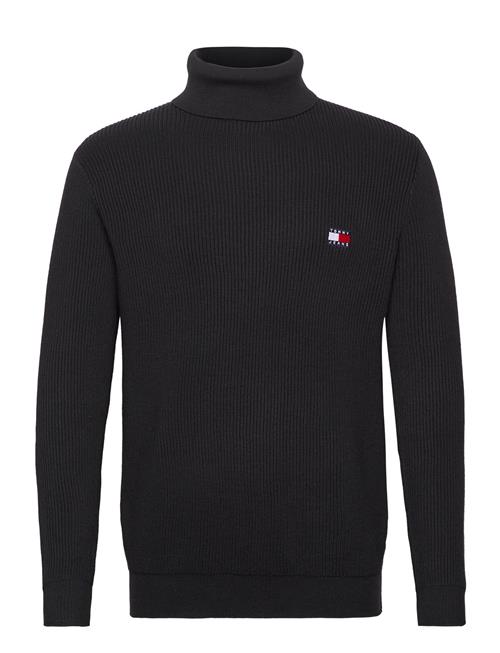 Se Tommy Jeans Tjm Slim Xs Badge Rollneck Tommy Jeans Black ved Booztlet