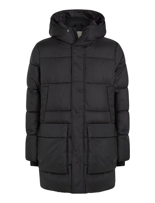 Calvin Klein Long Hooded Quilt Puffer Mw Calvin Klein Black