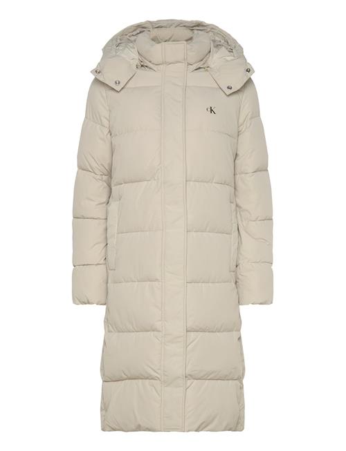 Calvin Klein Jeans Monologo Non Down Long Puffer Calvin Klein Jeans Beige