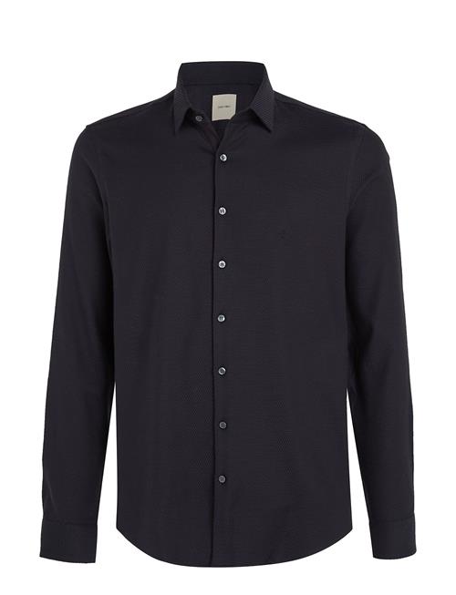 Calvin Klein Non Iron Tonal Dobby Slim Shirt Calvin Klein Navy