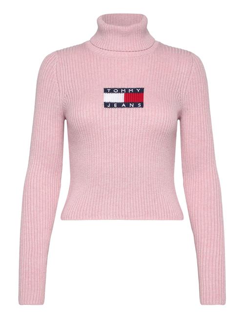 Tjw Melange Trtlnck Flag Sweater Tommy Jeans Pink