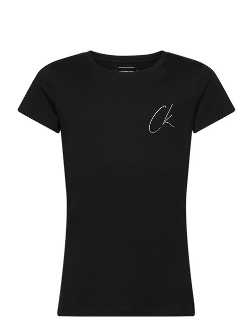 Ck Signage Slim Ss T-Shirt Calvin Klein Black