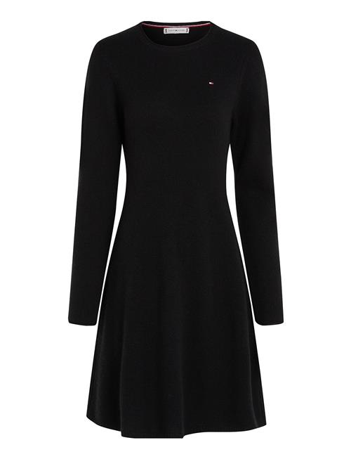 Soft Wool Flared C-Nk Swt Dress Tommy Hilfiger Black