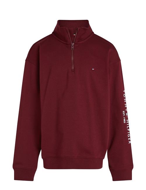 Tommy Hilfiger U Essential Half Zip Sweatshirt Tommy Hilfiger Burgundy