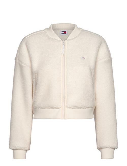 Se Tommy Jeans Tjw Teddy Zip Thru Tommy Jeans White ved Booztlet