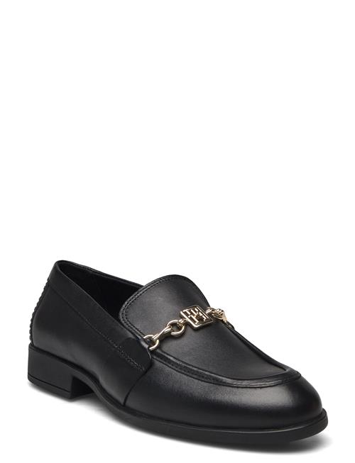 Se Th Chain Leather Loafer Tommy Hilfiger Black ved Booztlet