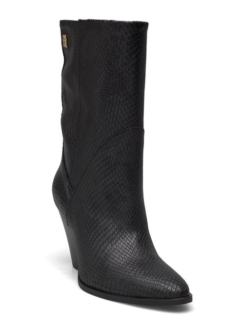 Tommy Hilfiger Mid Cowboy Heel Snake Tommy Hilfiger Black