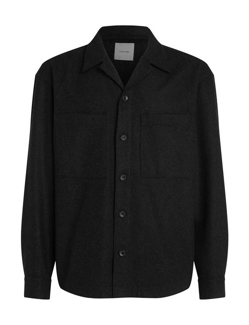 Wool Blend Overshirt Calvin Klein Black