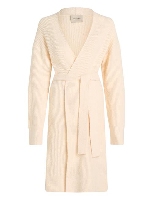 Calvin Klein Boucle Rib Relaxed Long Cardigan Calvin Klein Cream