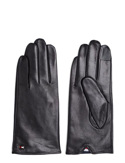 Tommy Hilfiger Essential Flag Leather Gloves Tommy Hilfiger Black