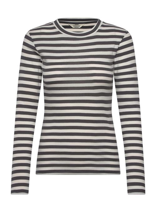 2X2 Cotton Stripe Tuba Tee Ls Mads Nørgaard Black