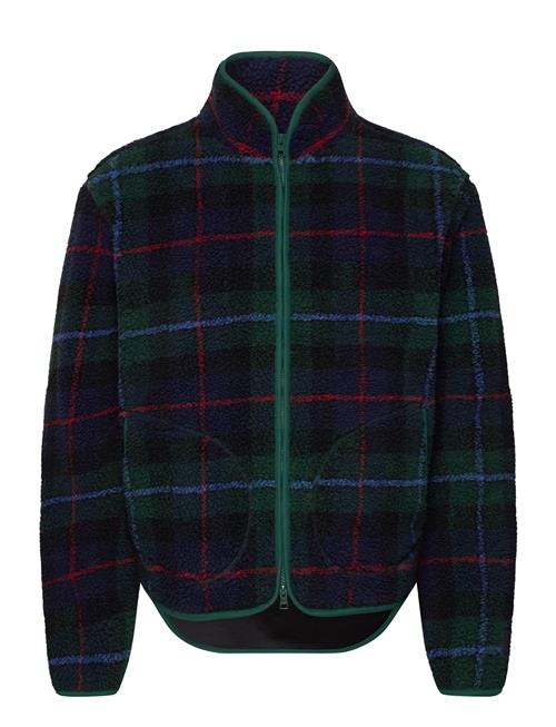 Se GANT Checked Fleece Jacket GANT Green ved Booztlet