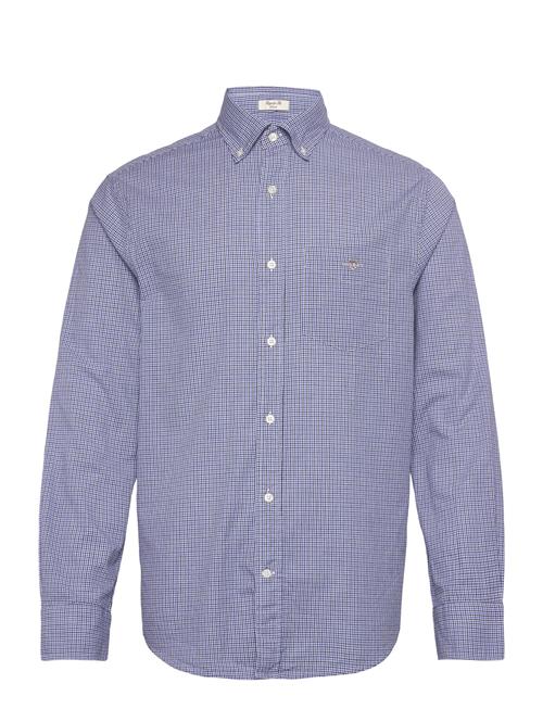 Reg Poplin Micro Gingham Shirt GANT Blue