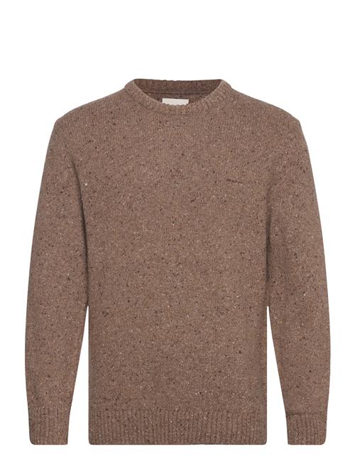 Se GANT Neps Wool C-Neck GANT Brown ved Booztlet