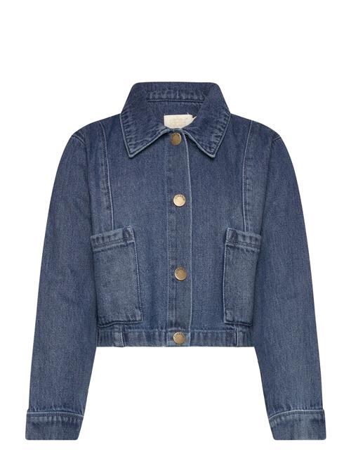 Creamie Jacket Denim Cropped Creamie Blue