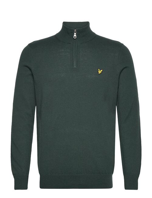 Se Lyle & Scott Cotton Merino Quarter Zip Jumper Lyle & Scott Green ved Booztlet