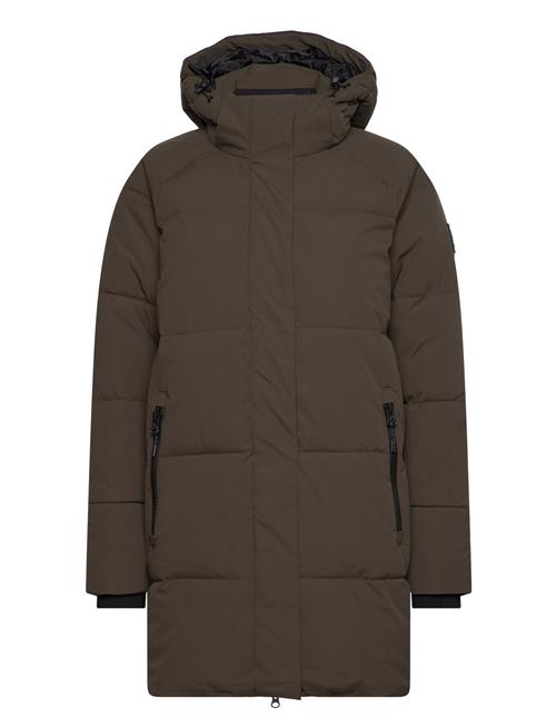 Greyston W Long Puffer Jacket Whistler Brown