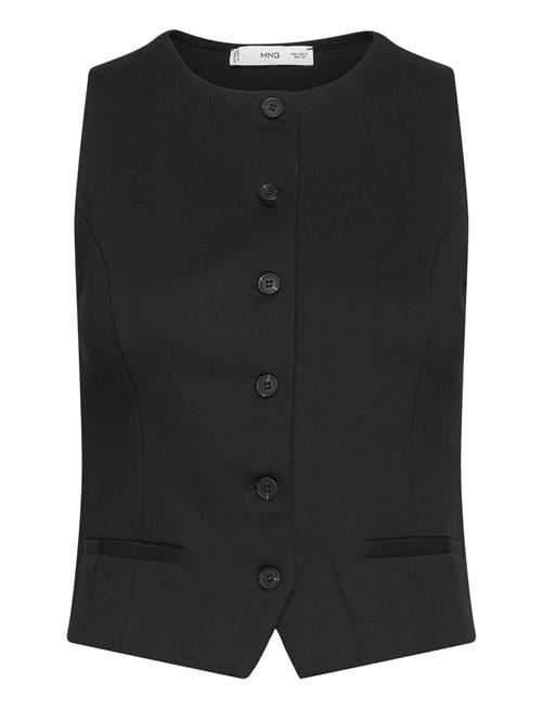 Mango Roma Knitted Gilet Mango Black