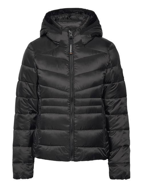 Hooded Fuji Quilt Padded Jkt Superdry Black