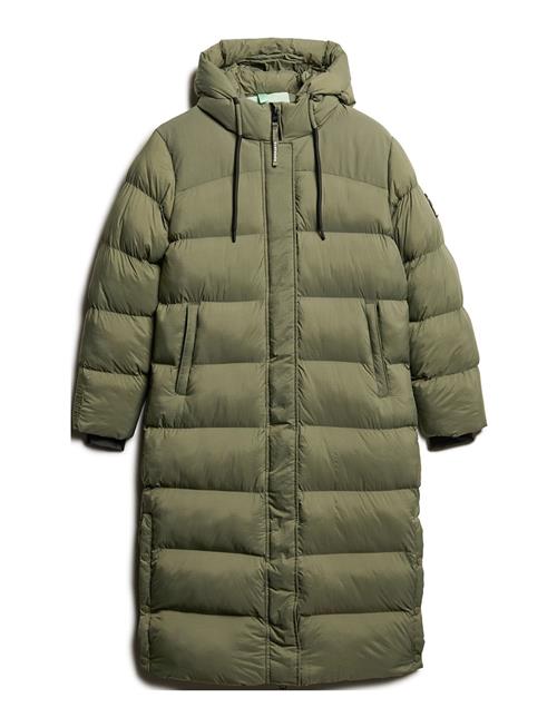 Superdry Ripstop Longline Puffer Jacket Superdry Khaki