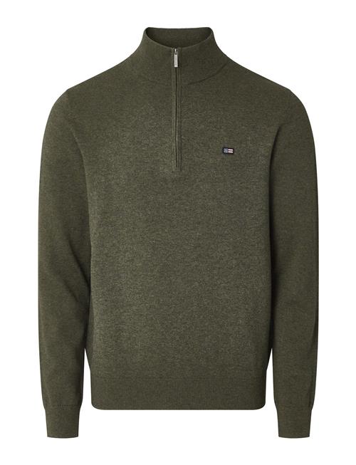 Clay Cotton Half-Zip Sweater Lexington Clothing Green