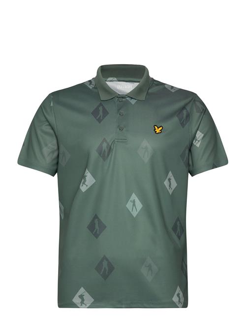 Se Lyle & Scott Sport Polka Diamond Polo Shirt Lyle & Scott Sport Green ved Booztlet