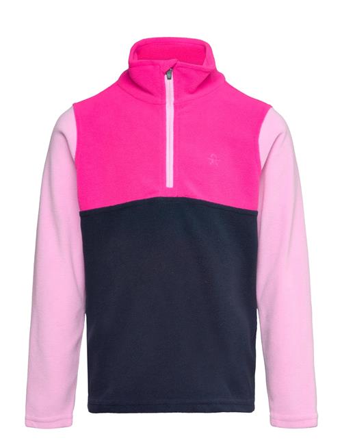 Color Kids Fleece Pulli - Colorblock Color Kids Pink