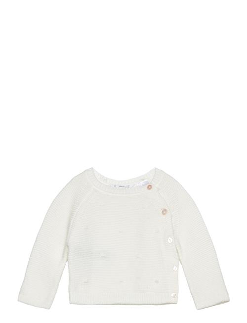 Knit Embroidered Sweater Mango Cream