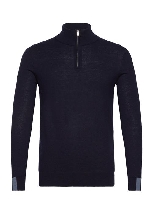 Se Mos Mosh Gallery Mmgadam Soft Zip Turtle Neck Knit Mos Mosh Gallery Navy ved Booztlet