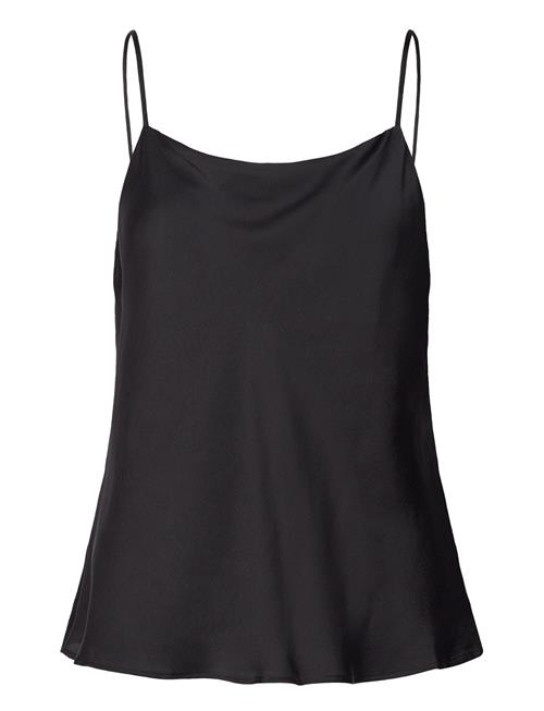 Mango Satin Top With Thin Straps Mango Black